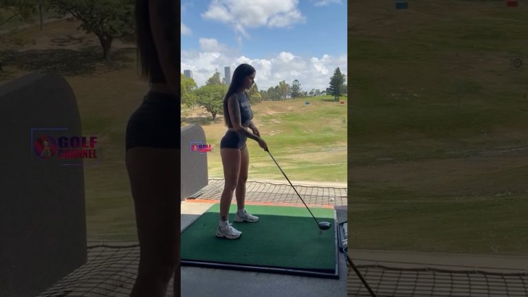 Amazing Golf Swing you need to see | Golf Girl awesome swing | Golf shorts | Bells
